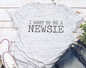 I Want To Be A Newsie / Newsies / Broadway / Disney Musical / King of New York / Seize the Day / Fansie / Adult Shirt / Gift Under 30