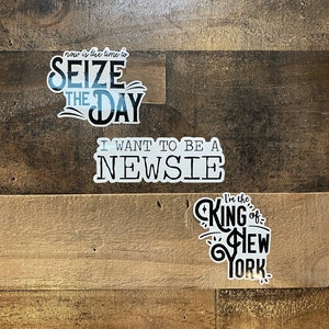 Newsies Set of Three Vinyl Stickers