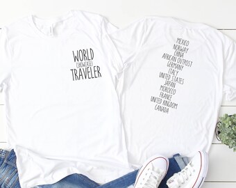 World Showcase Traveler Countries Shirt / Disney Shirt / Epcot Shirt / Men Women Disney Shirt/Epcot World Showcase/Disney Gift/Gift Under 30