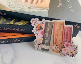 Jane Austen Book Set Vinyl Sticker