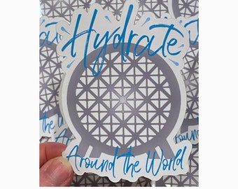 Vinylsticker Hydrate Around The World