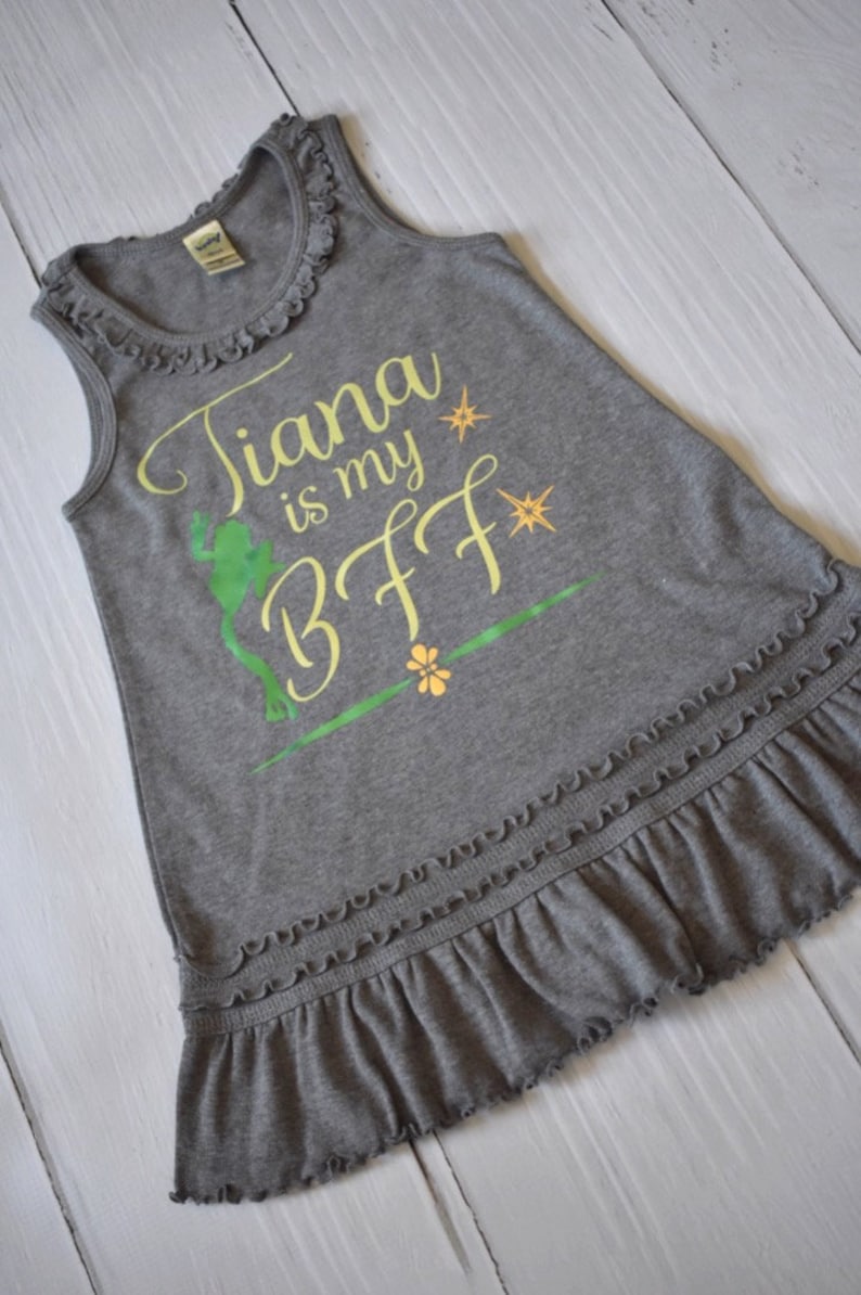 Tiana Is My BFF Girl/'s Dress Disney Dress for Girls Disney Shirt Princess and the Frog Disney PrincessDisney Gift Under 30 Frog