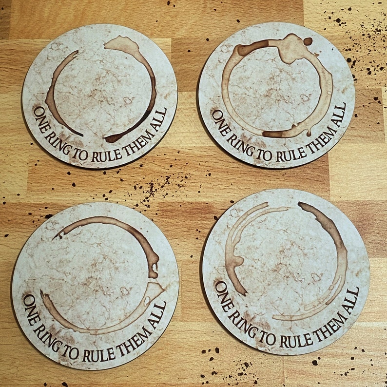 One Ring to Rule Them All Set of Four Coasters - Etsy