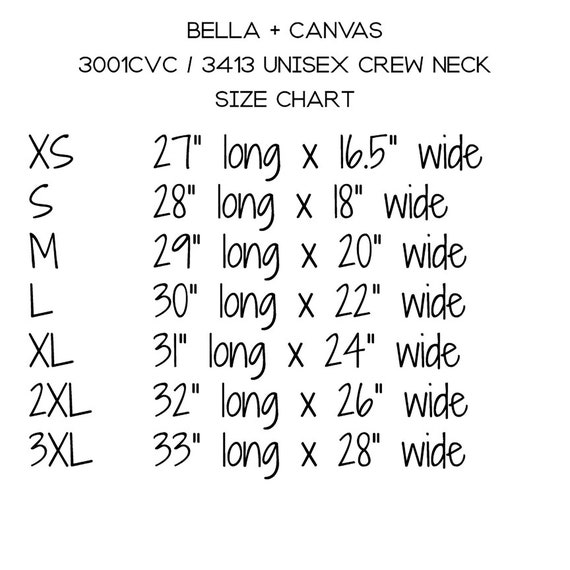 Castle X Size Chart