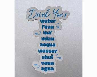 Vinylsticker drink je water