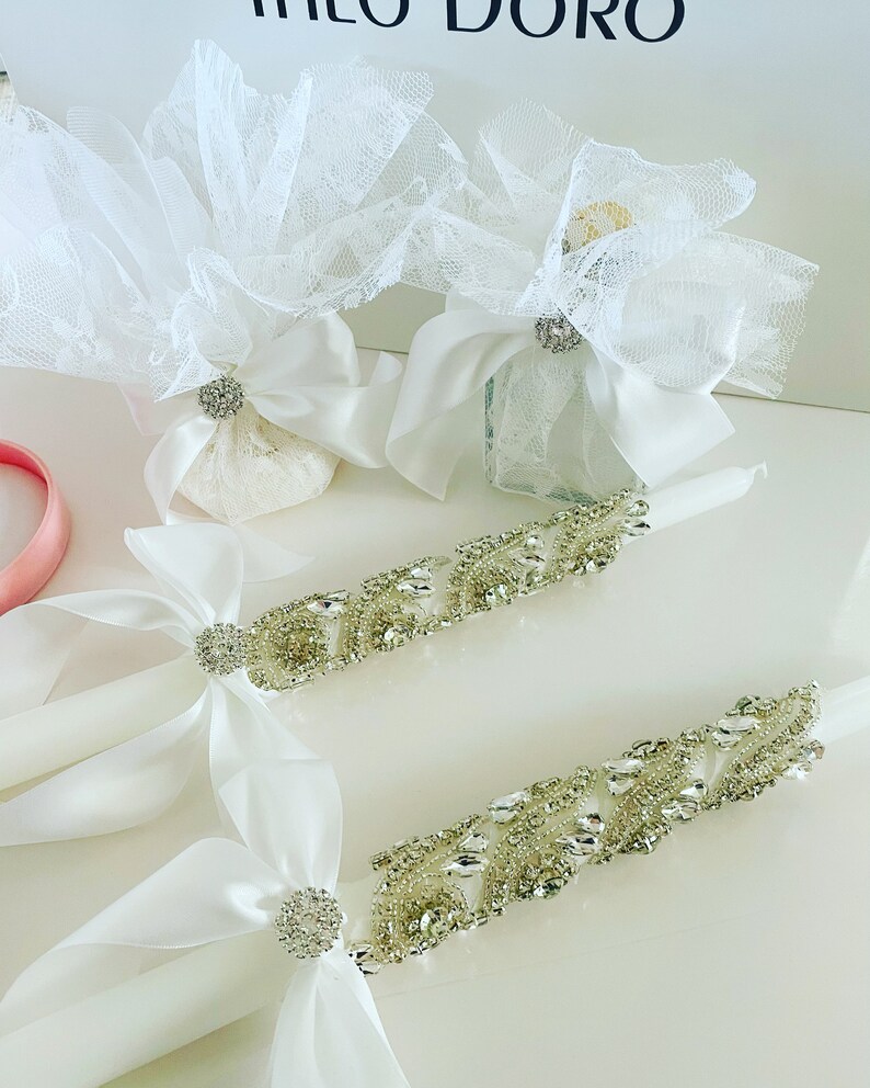 Greek Wedding Candles Etsy