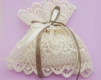 French Lace Favor Bag, DIY Boboniera