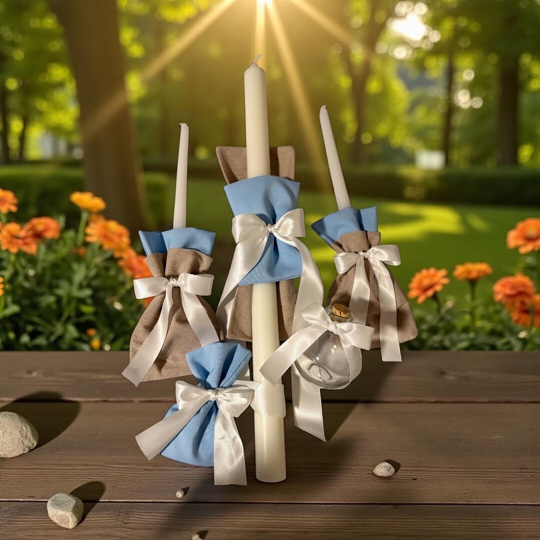 Greek Orthodox Baptism Candles Set Etsy — free download