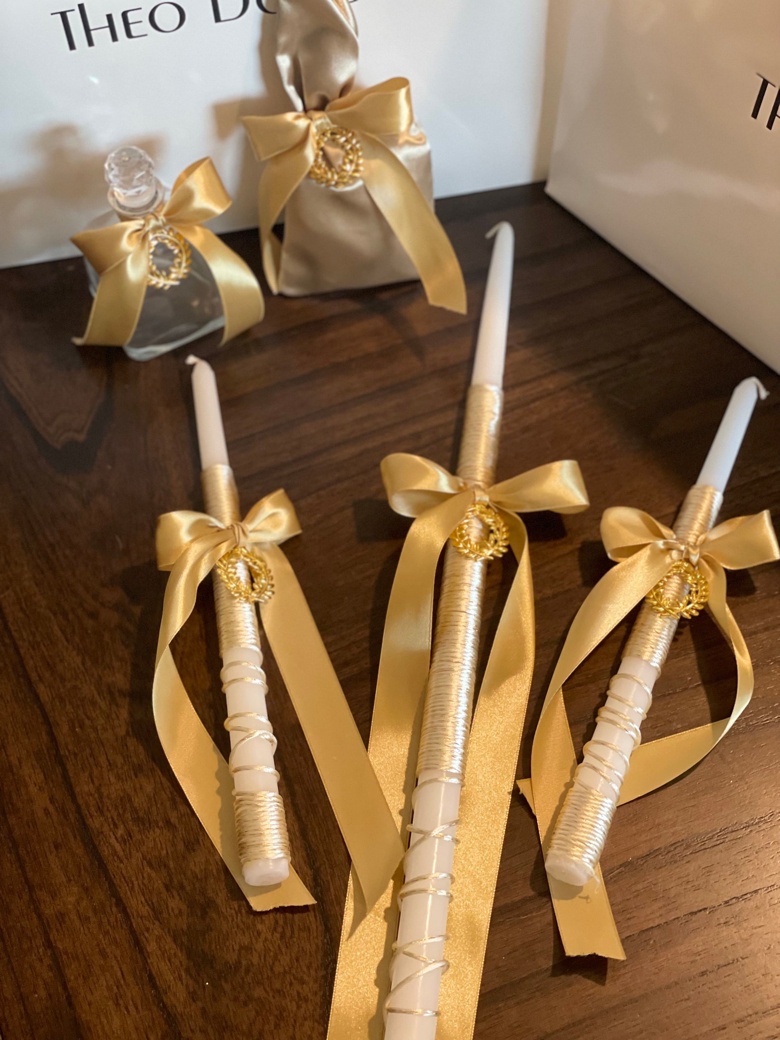 Greek Baptism Candles Etsy