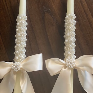 Greek wedding candles lambades beeswax/ ελληνικές λαμπάδες γάμου