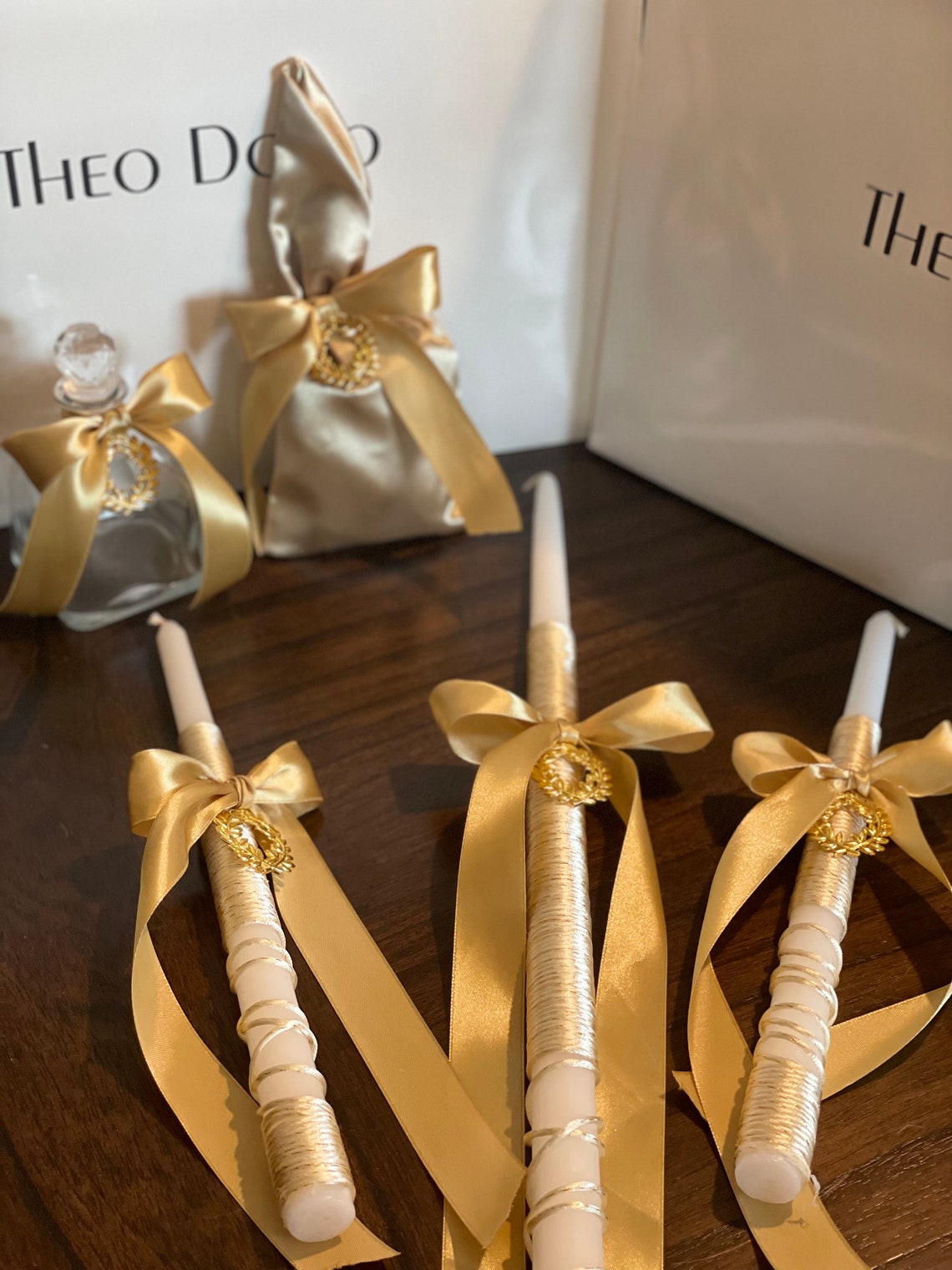 Greek Baptism Candles Etsy