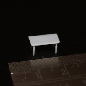 Victorian Dining Table Short Micro Scale Dollhouse Furniture 1/144 1:144