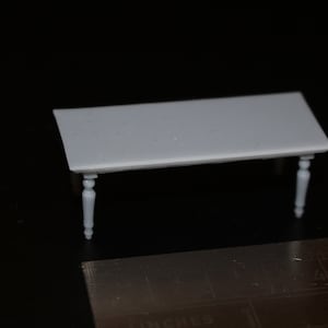 Victorian Dining Table Long Micro Scale Dollhouse Furniture 1/48 1:48