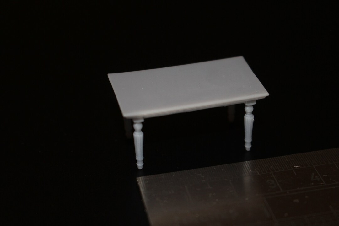 Victorian Dining Table Short Micro Scale Dollhouse Furniture 1/48 148