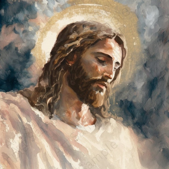 Jesus Portrait Jesus Wall Art Jesus Christ Portrait Jesus Fine Art