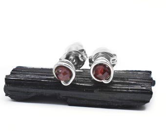 Rot Granat Reiki Heilung Ohrstecker | Handgemachte Kristall Energie Schmuck