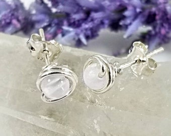 Rough Selenite Crystal Earrings Satin Spar Earrings Healing Crystals Selenite Jewelry Satin Spar Charging Crystals, Selenite Studs