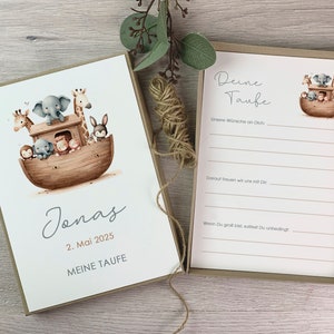 Gästebuch Box Gästebuchkarten Taufe Arche Noah Taufgeschenk Erinnerung A5