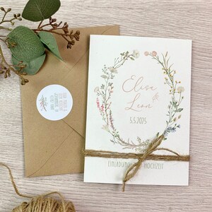 Einladung zur Hochzeit - Wiesenblüten, Einladung Hochzeit, Natur, Wiesenblumen