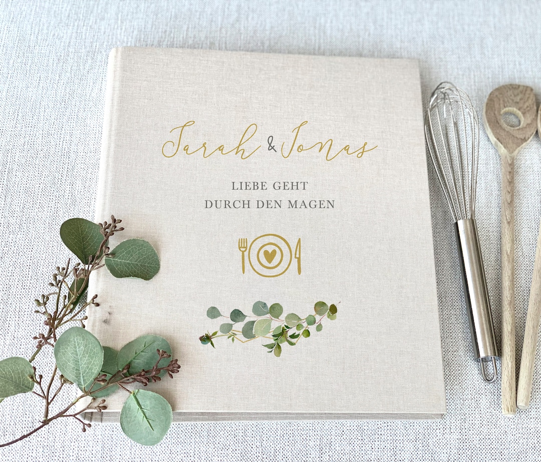 Personalisiertes Rezeptbuch, Rezepte, Ordner, Geschenk, Hochzeit