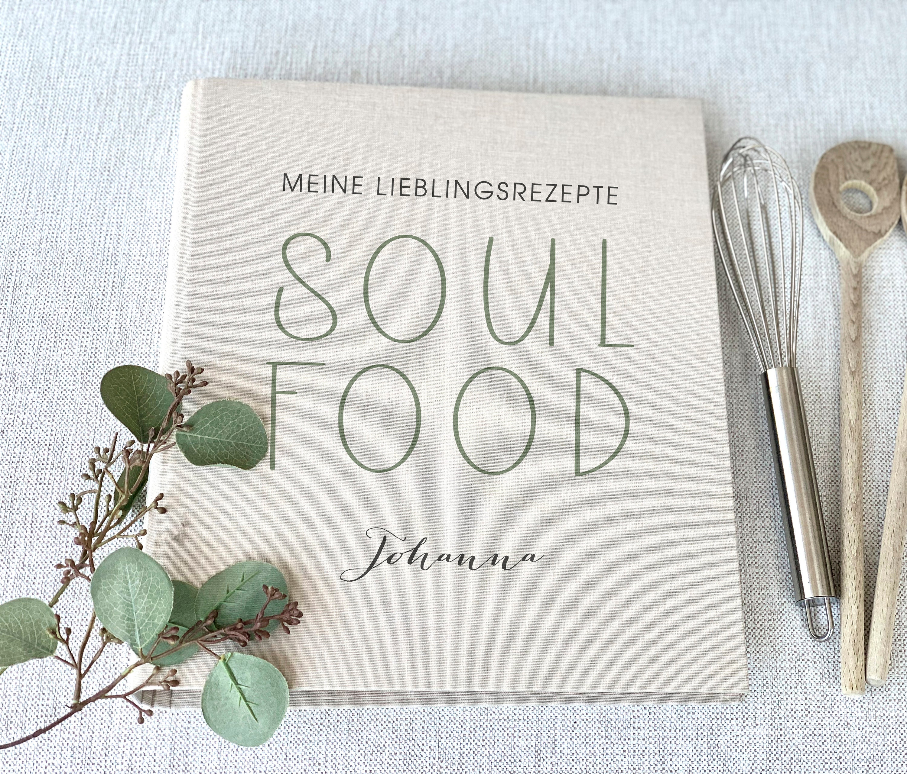 Personalized recipe book "Soul Food", recipes, folder, gift, birthday