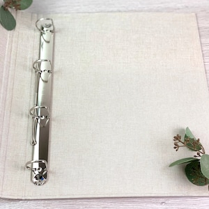 Rezeptordner personalisiert "Elena", Rezepte, Ordner A5 oder A4, Geschenk, beste Freundin, Geburtstag, Weihnachtsgeschenk, Leinen, Beige A4