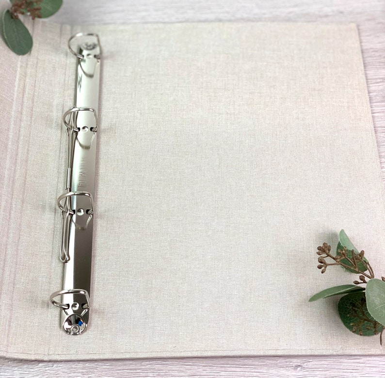 Rezeptordner personalisiert "Elena", Rezepte, Ordner A5 oder A4, Geschenk, beste Freundin, Geburtstag, Weihnachtsgeschenk, Leinen, Beige A4