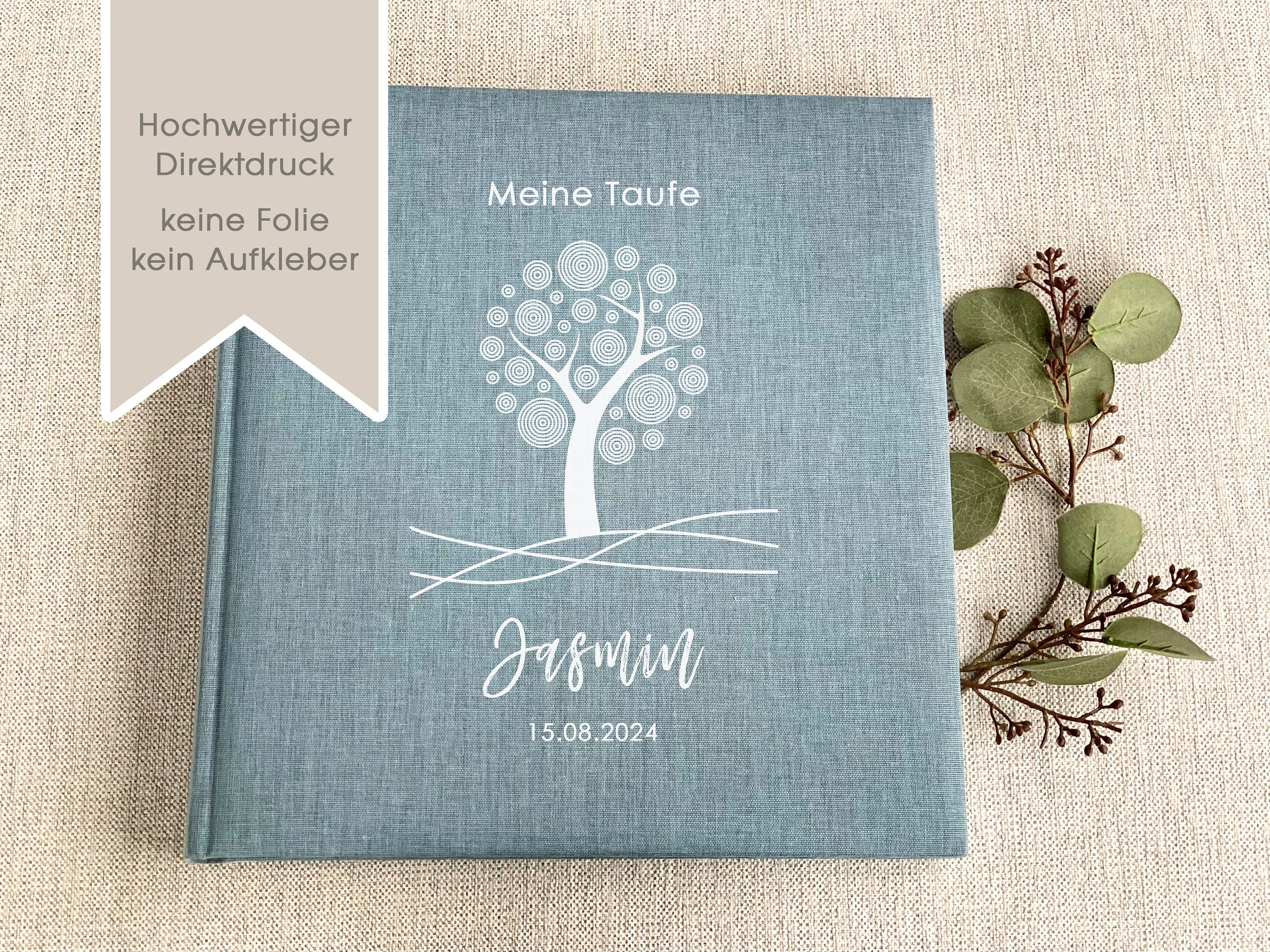 Buy Photo Album, Personalized, Memory Album, Tree, Baptism, Communion,  Gift, Blue-grey, Linen Online in India - Etsy, image size:3000x2250