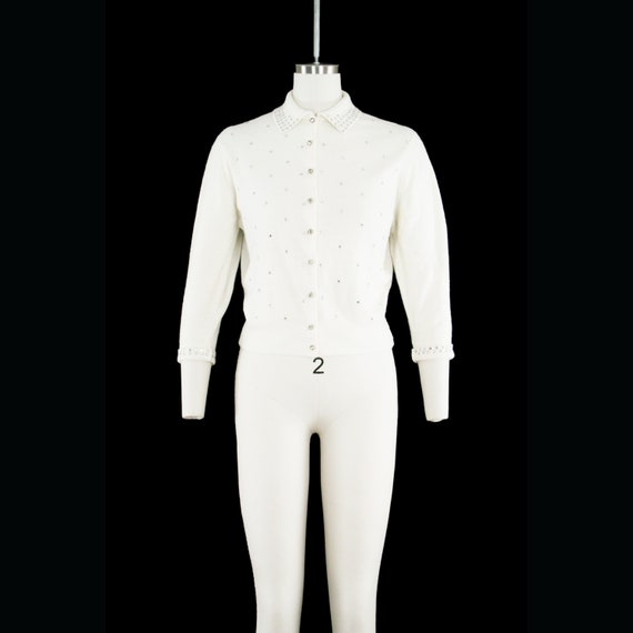 Vintage 1950s Elsa Schiaparelli Rhinestone Cardiga