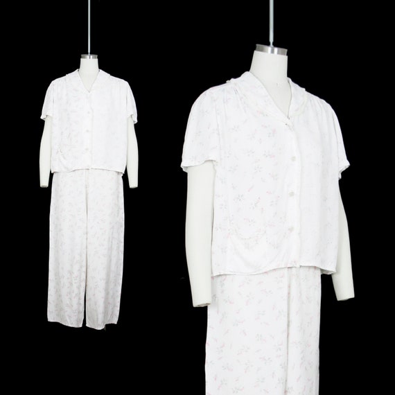 Vintage 1940s Pajama Set - Miss Siren - Button Up