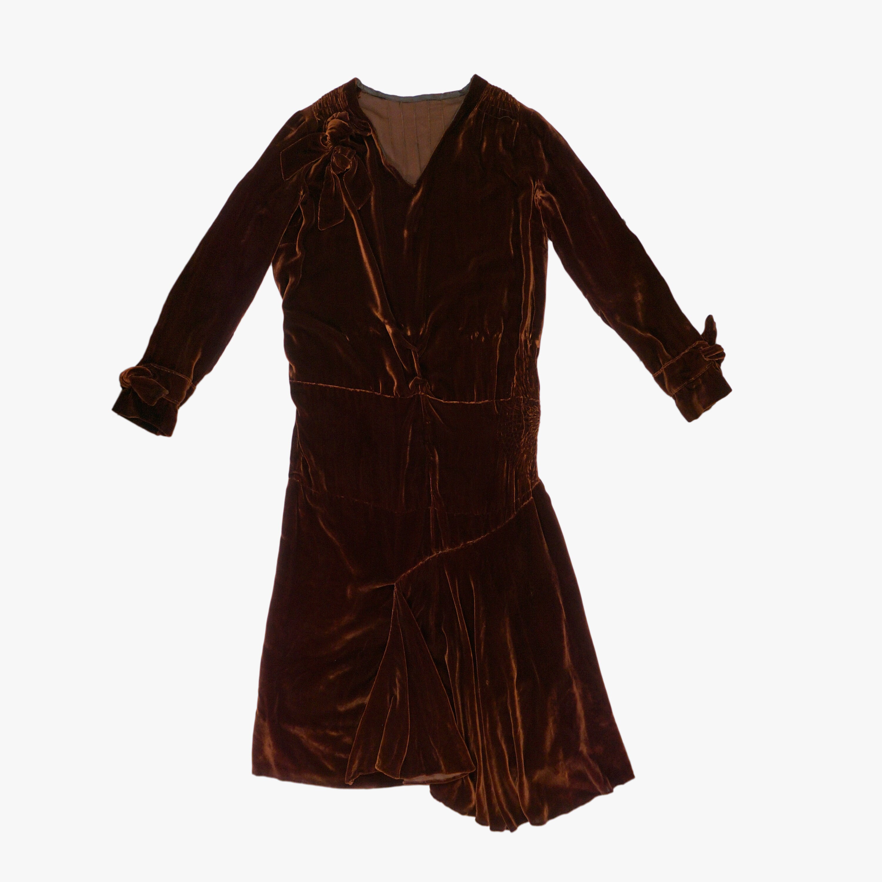 coffee brown colour dress Buy Nishat Black Silk Velvet Dress for women online main image 0