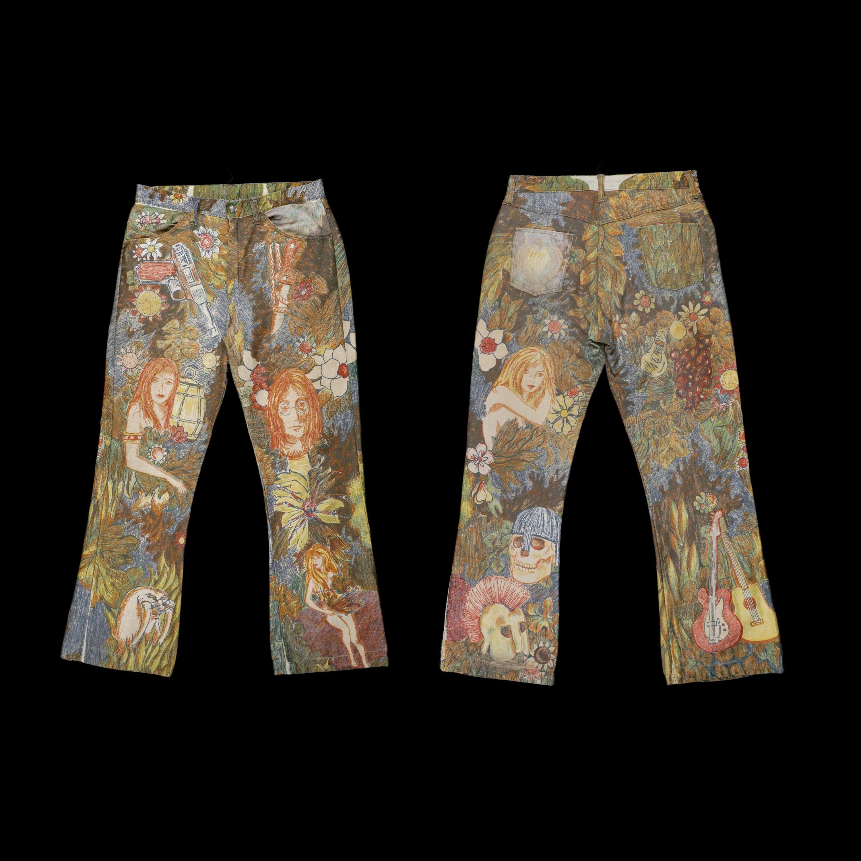 Vintage 1970s Wrangler Jeans - John Lennon - Pop Art