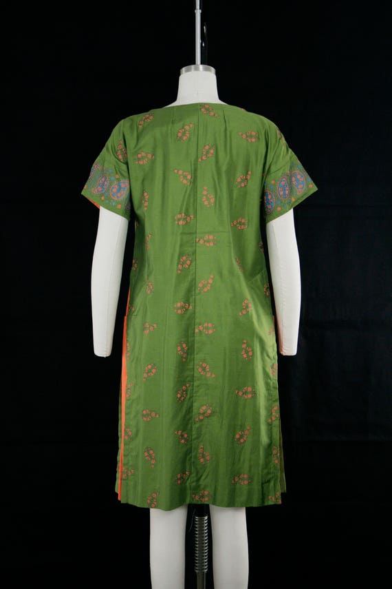 Vintage 1960's Waltah Clarke Dress - Olive Green … - image 3