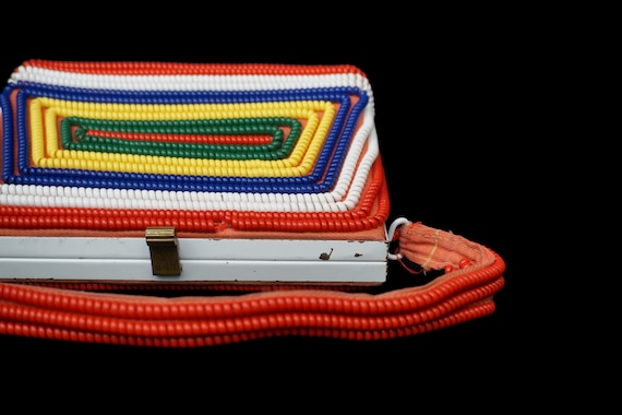 Vintage 1940s Multi. Color Telephone Cord Purse -… - image 7