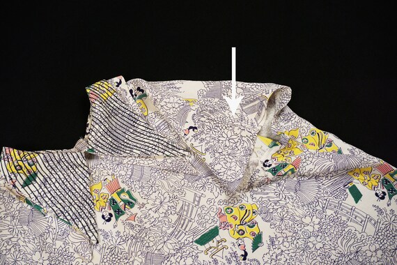 Vintage 1940s Novelty Print Blouse - Geisha - Pag… - image 7