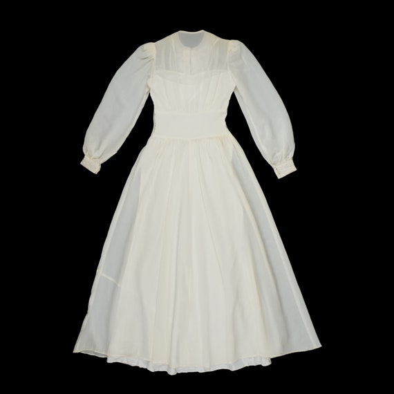 KICKERNICK Lingerie, vintage 1940s Sheer Dressing Gown: White eyelet Robe, Wrap front