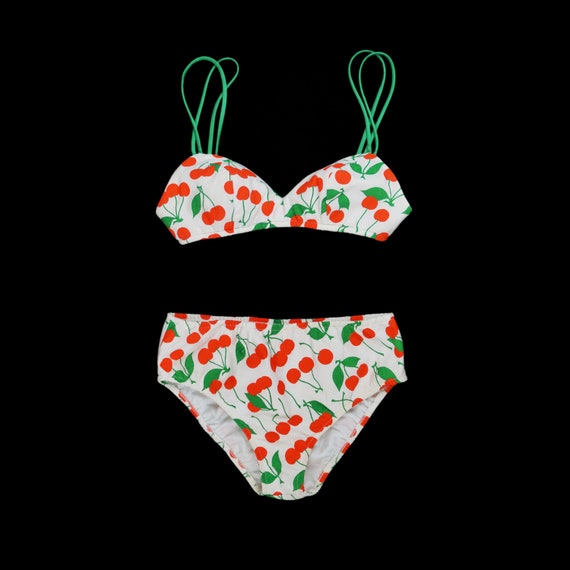 Vintage 1960's Cherry Print Bikini Novelty Pattern … Gem