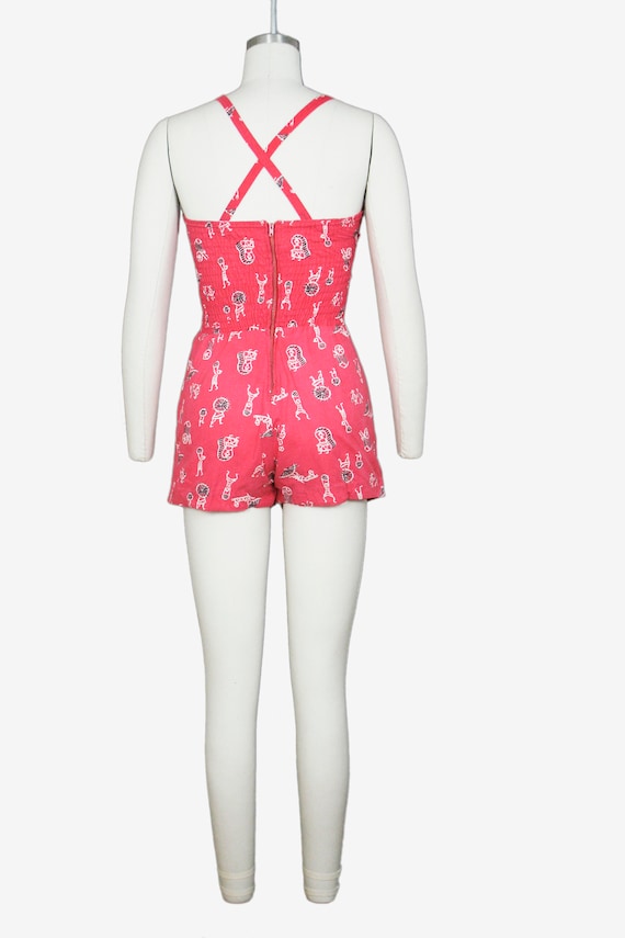 Vintage 1950's Catalina Swim Suit - Novelty Print… - image 3