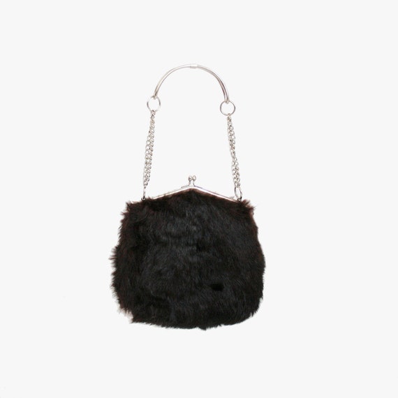 rabbit fur purse