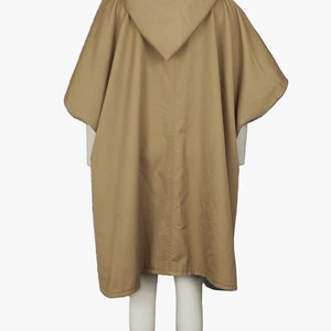 Vintage 1960s Bonnie Cashin Cape Pointed Hood Camel Wool Avant Garde High Fashion Statement Poncho Brass Small Medium Large image 2