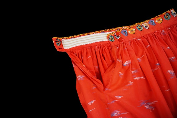 Vintage 1950s Geisha Print Skirt - Pagoda Lantern… - image 6