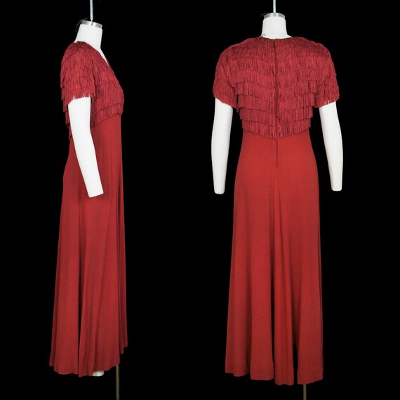 1940s Unusual Fringe Detail Midi Dress main image 1