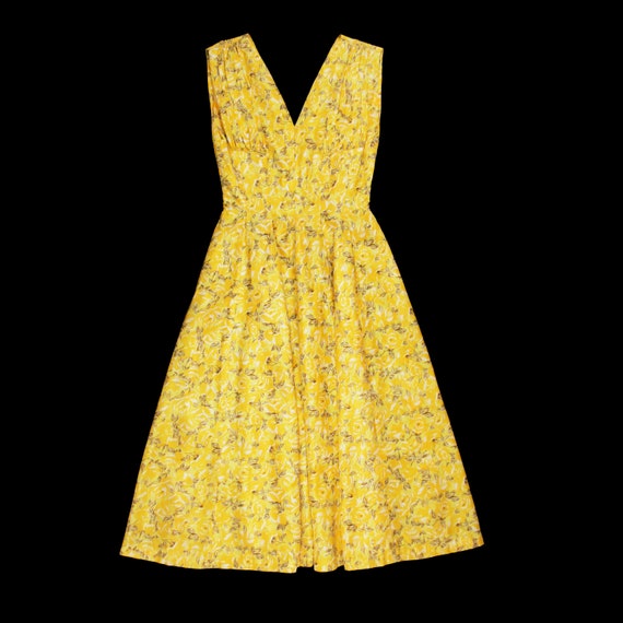 Vintage 1950s Gigi Young Dress - V - Neck - Yello… - image 5