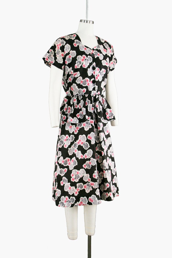 Vintage 1940s Rooster Novelty Print Dress - Chick… - image 5