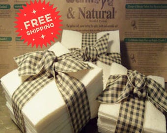 3" ~ 12" Batting Squares Pre-Cut Warm & Natural *Rag Quilts, Potholders, Non-Microwave Bowl Cozies, Quilt-As-You-Go, In-the-Hoop Embroidery*