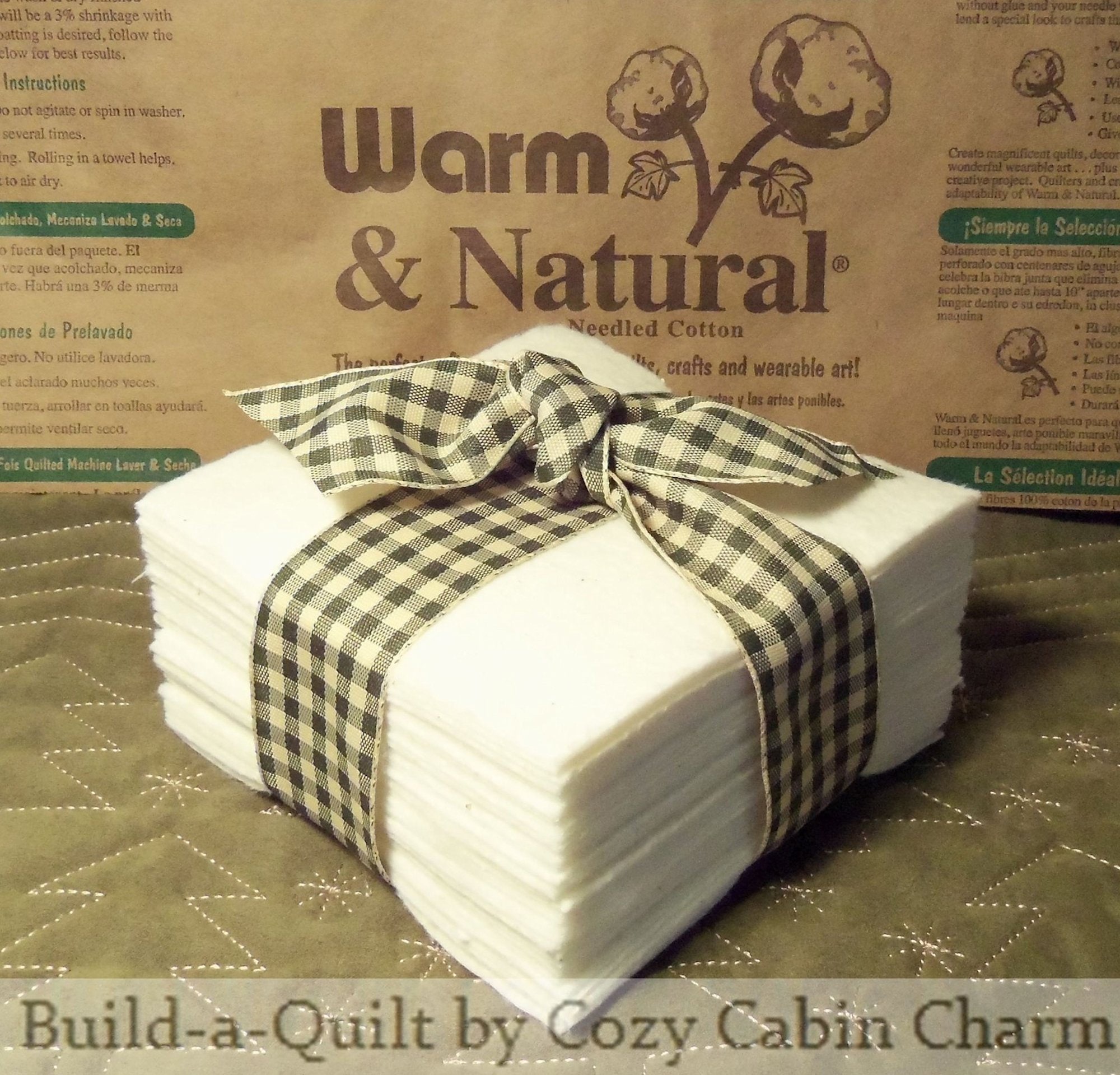 4 Batting Squares Pre-Cut Warm /& Natural *Select Quantity*