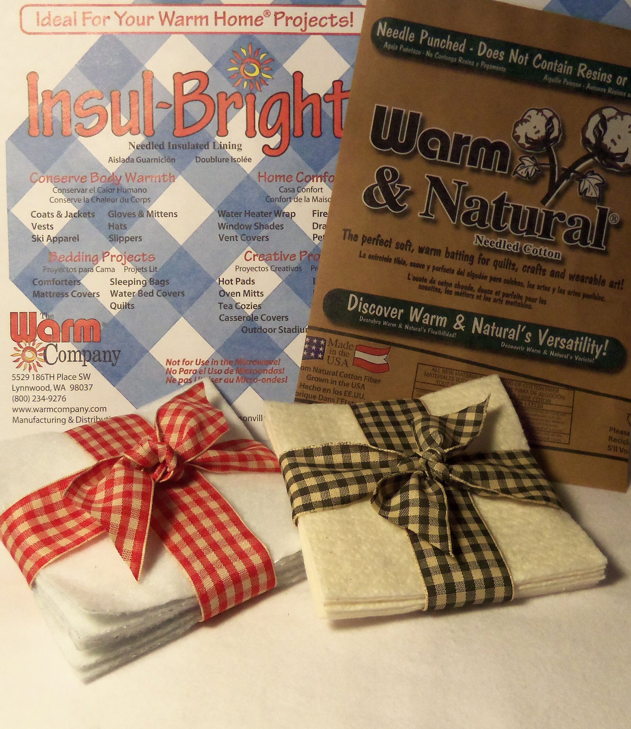 10 Combo Pack Potholder Batting Squares 6 Warm & Natural / 6 Insulbright Etsy