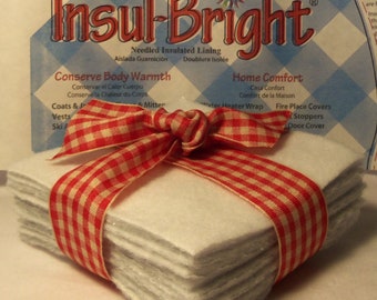 10 ~ 10" Insul-Bright Insulated Potholder Lining Batting Fabric Precut Squares