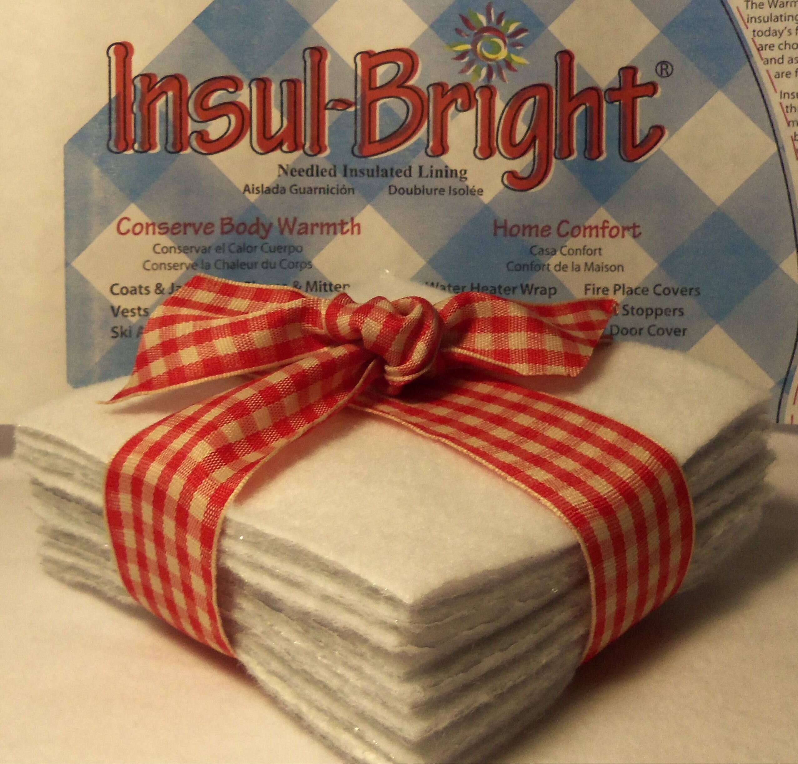 Ten ~ 7 Squares Insul-Bright Pot Holder Precut Batting, Make Your Own  PotHolder