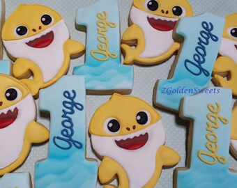 Shark Cookies Etsy Shark Cookies Etsy
